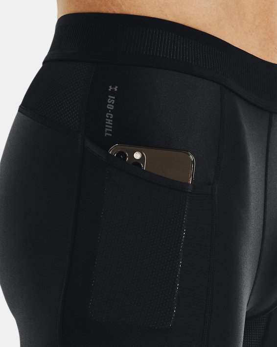 Men's UA Iso-Chill Compression Long Shorts, Black, pdpMainDesktop image number 3